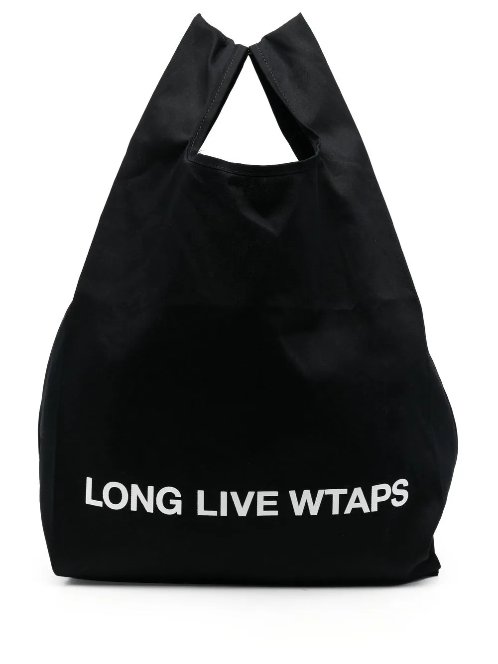 

WTAPS slogan top-handle tote - Black