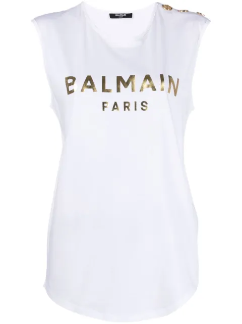 Balmain logo-print vest