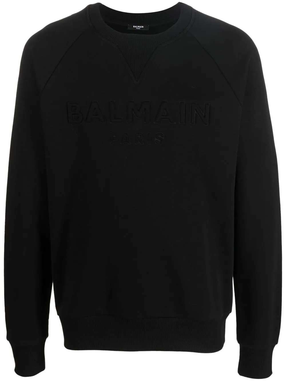 

Balmain sudadera con logo en relieve - Negro