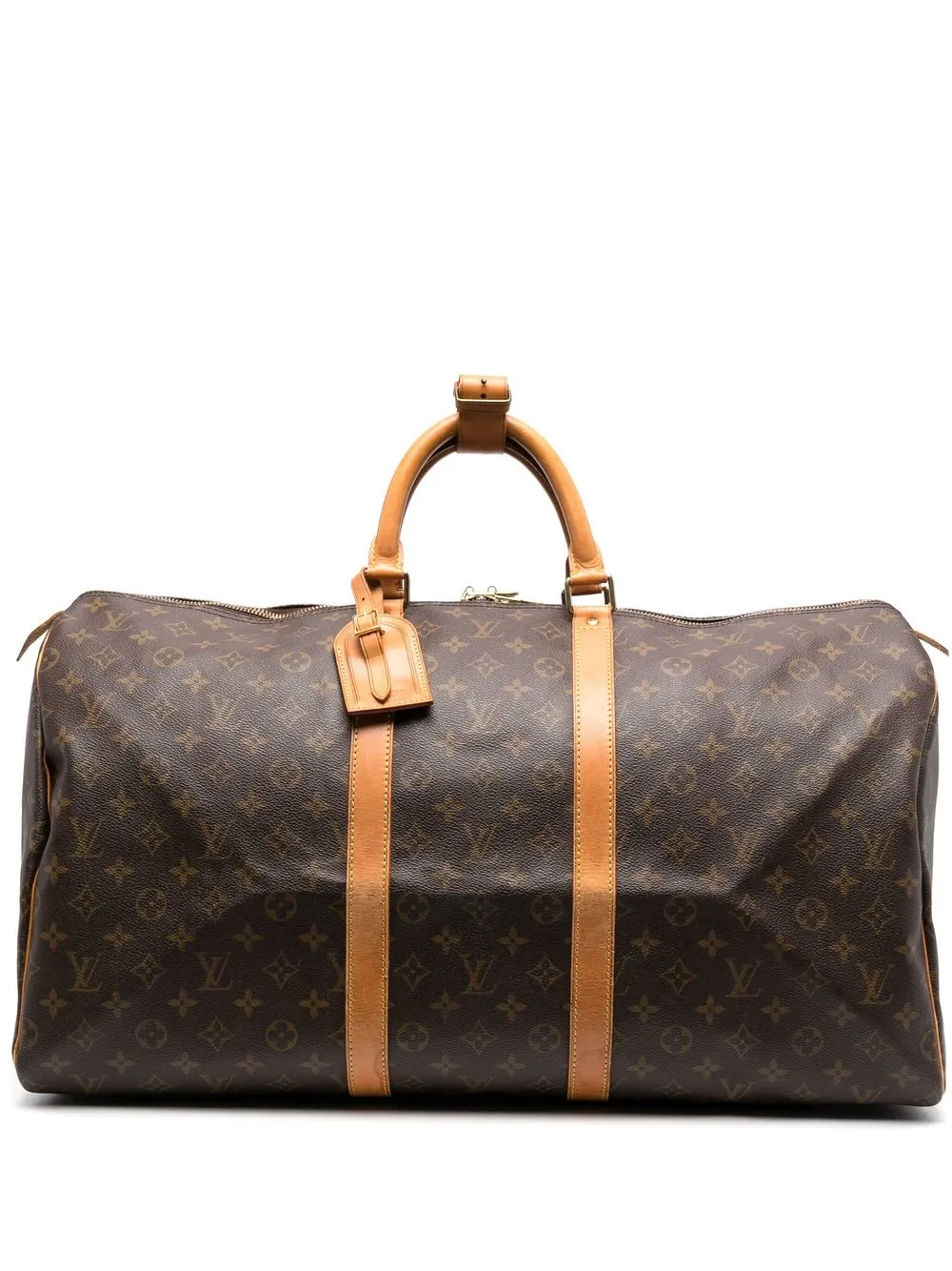 Pre-owned Louis Vuitton 1995  Keepall 60 Holdall Bag In Brown