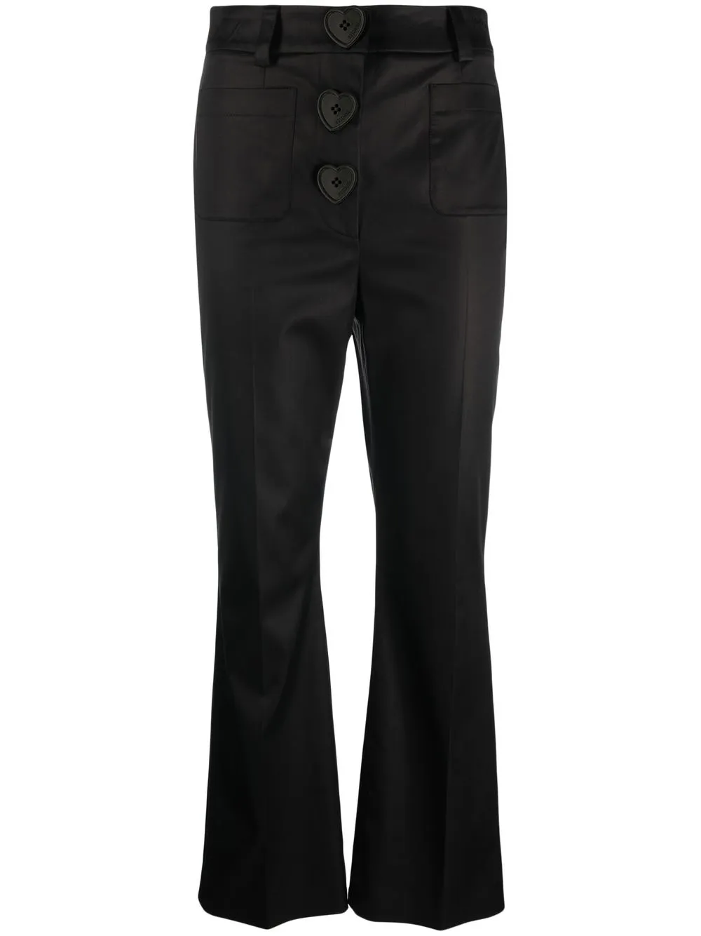 

Moschino pantalones con botones de corazón - Negro