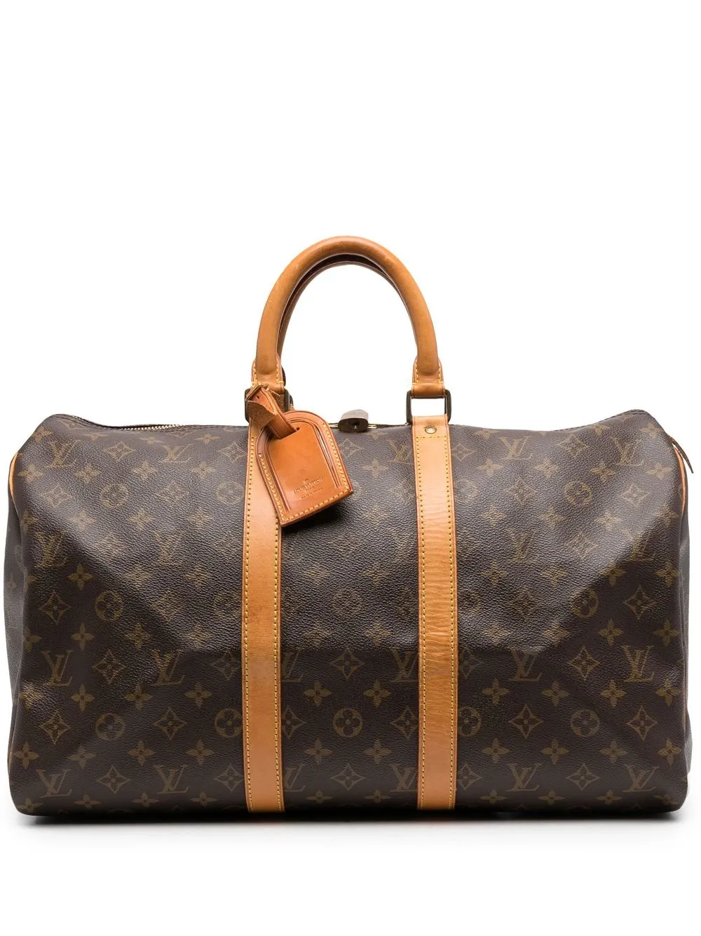 Pre-owned Louis Vuitton 1994  Keepall 45 Holdall Bag In Brown