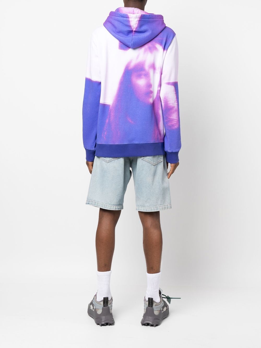 Shop Msftsrep Portrait Long-sleeved Hoodie In Violett