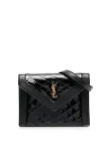 Saint Laurent logo-plaque clutch bag - Black