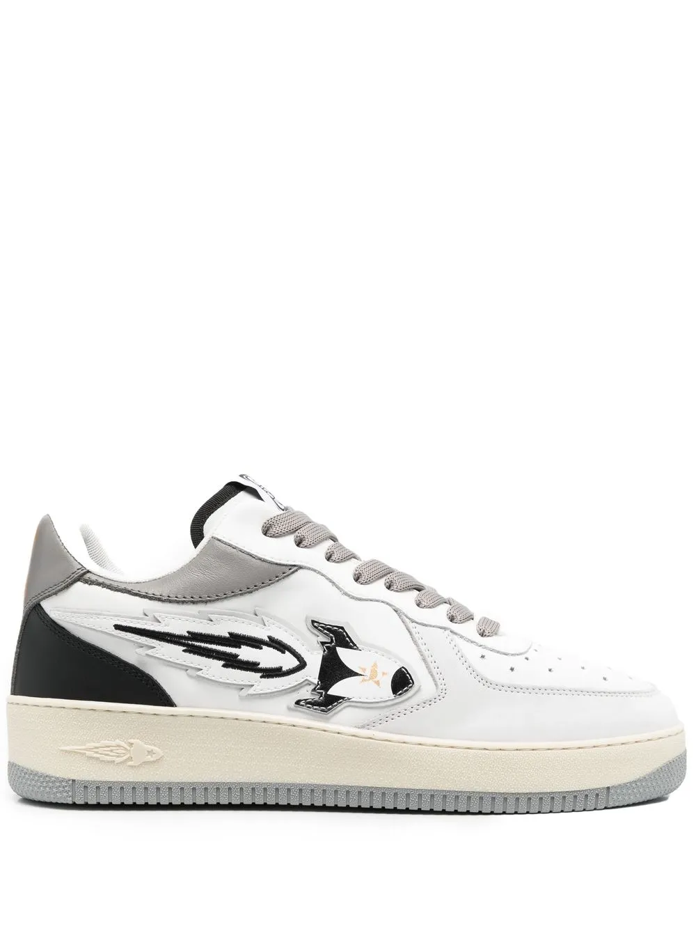 

Enterprise Japan Rocket leather lace-up sneakers - White