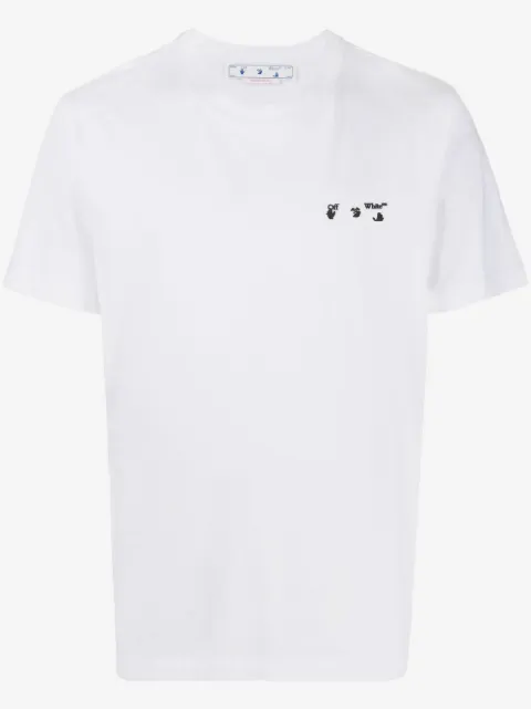 Off-White Slim-Cut T-Shirt mit Logo-Print