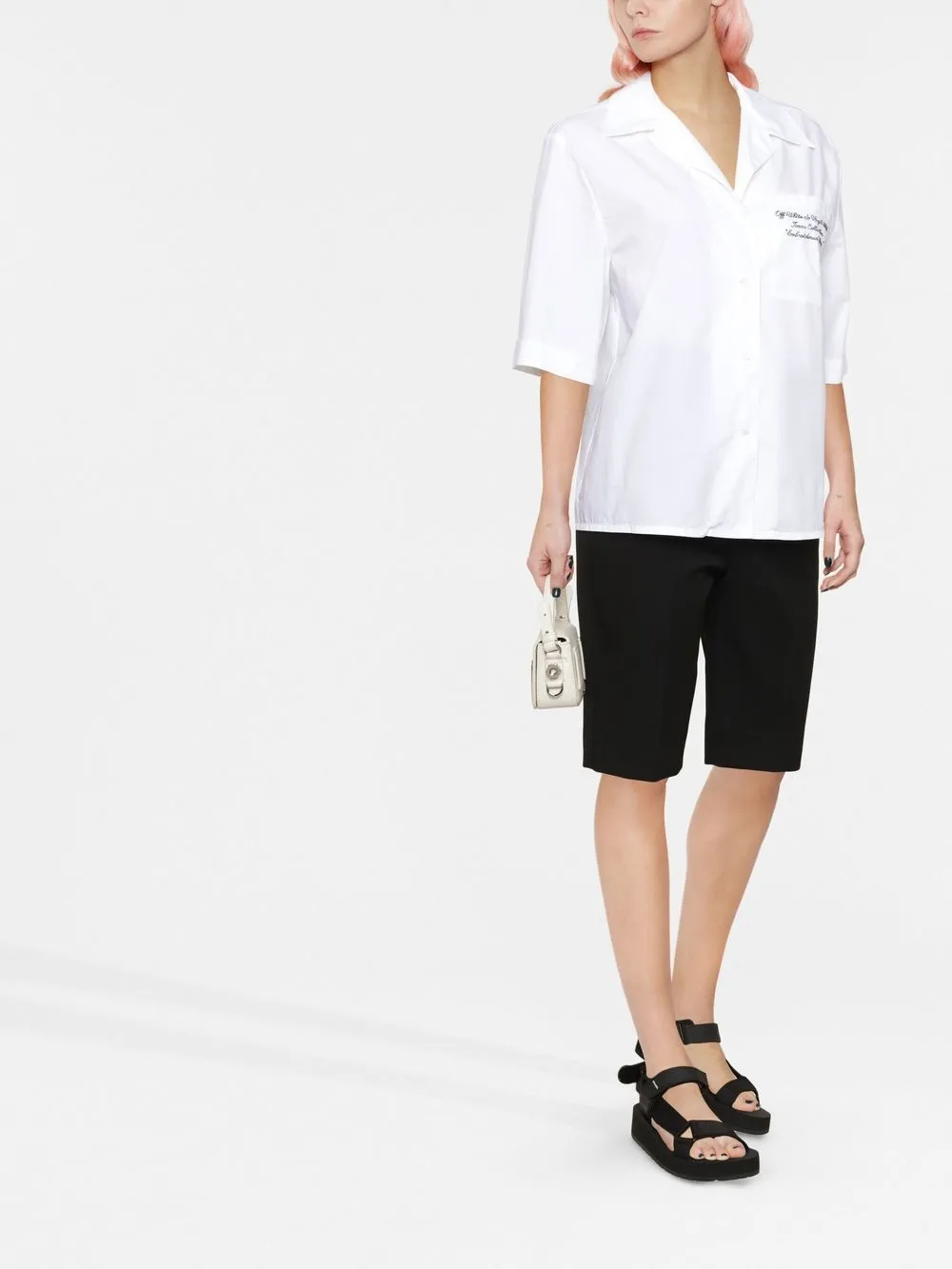 Off-White Blouse met geborduurd logo - Wit