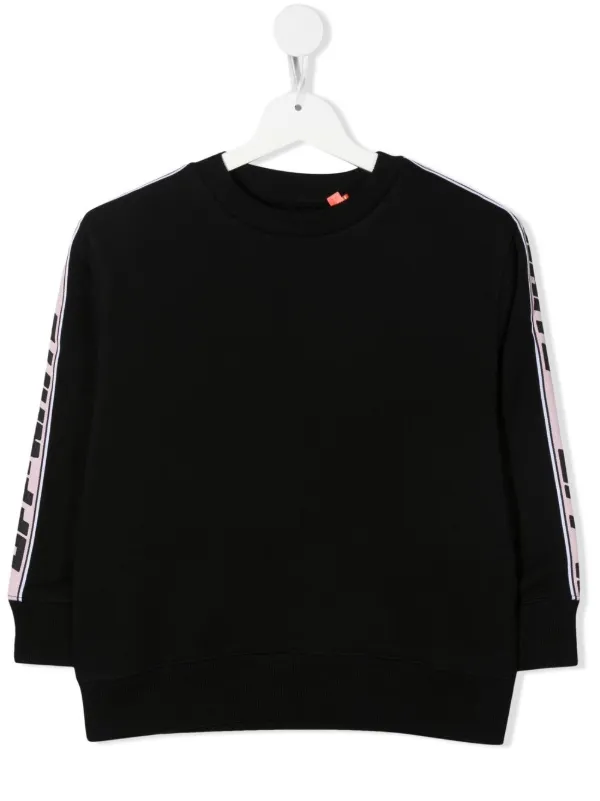 Logo tape crewneck sweatshirt hotsell