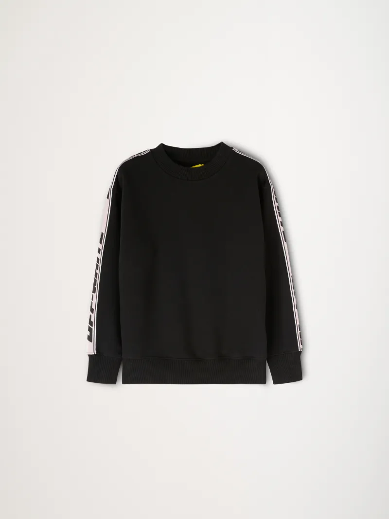 PULLOVER MIT RUNDHALSAUSSCHNITT MIT LOGO-BAND