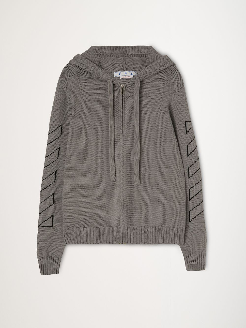 DIAG OUTLINE KNIT ZIP HOODIE | Off-White™ Official Site