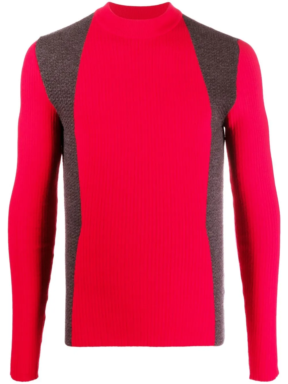 

Ferrari ribbed-panel mock neck sweater - Red