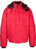 Ferrari quilted-logo puffer jacket - Red