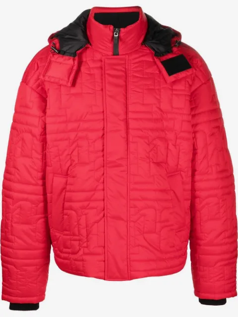 Ferrari quilted-logo puffer jacket