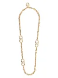 Ferragamo Gancini & pearl chain-link necklace - Gold