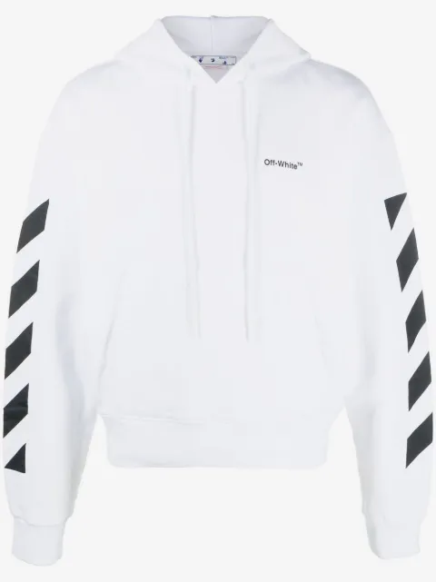 Off-White Diag-stripe cotton hoodie