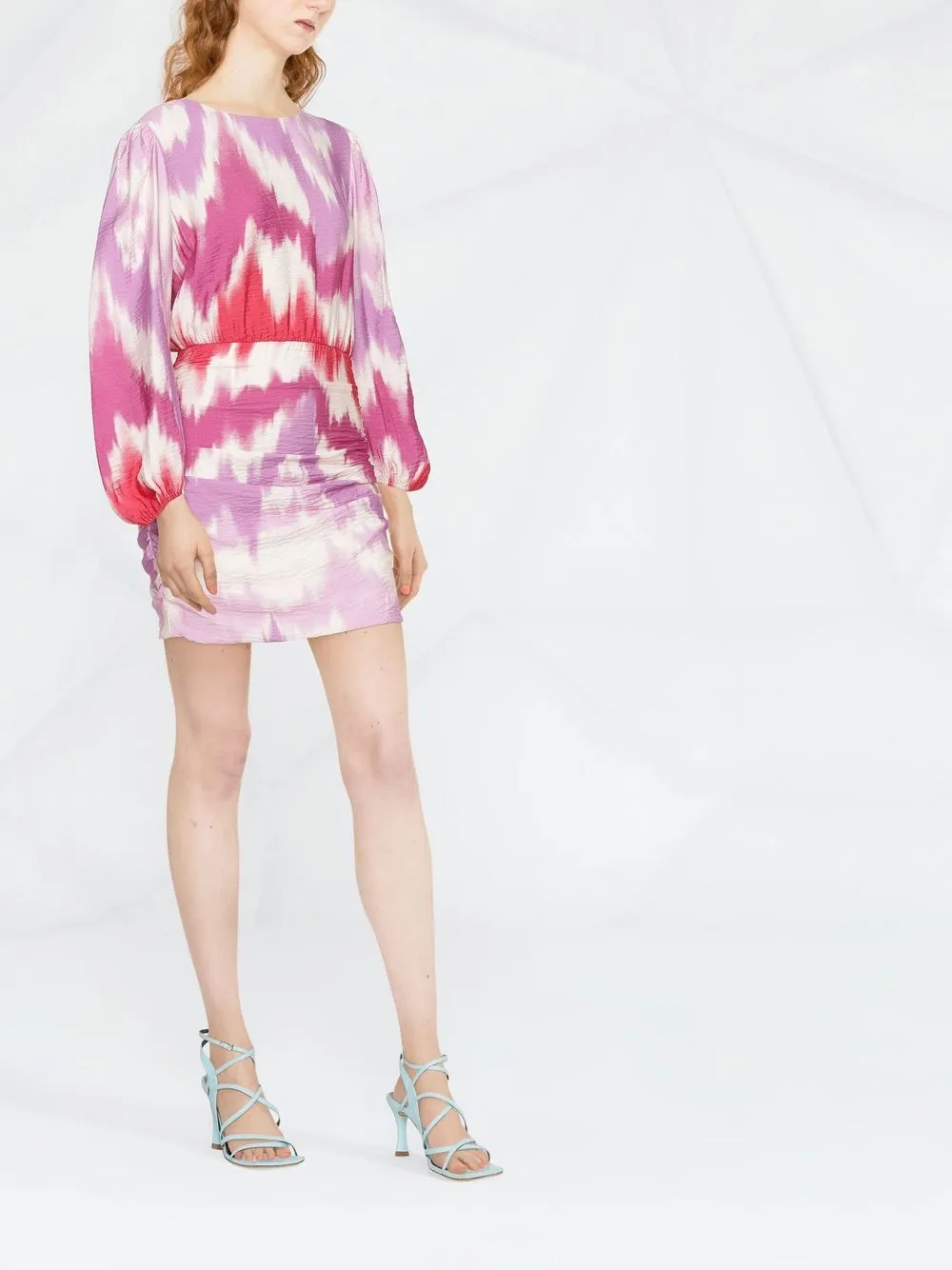 Maje Jurk met tie-dye print - Roze