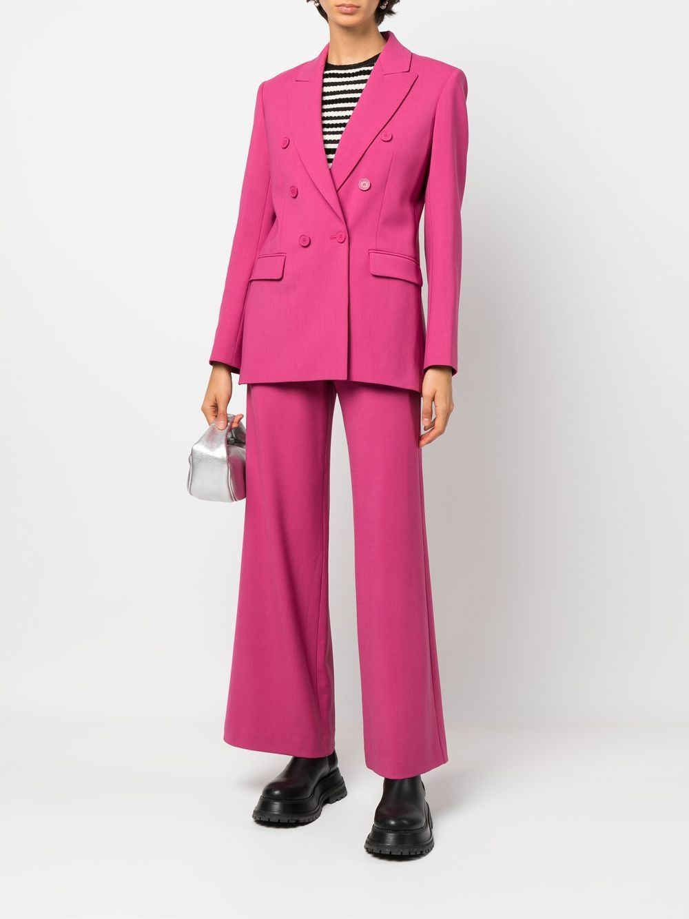 Maje Blazer met enkele rij knopen - Roze