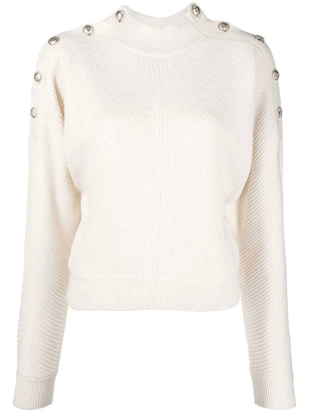 

Maje Marnia ribbed-knit jumper - Neutrals