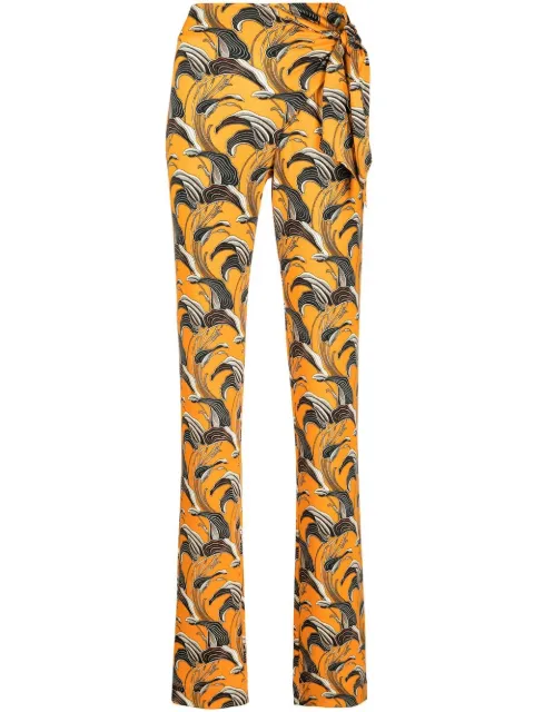 Paco Rabanne abstract-print knot-detailed trousers