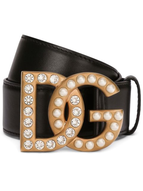 Dolce & Gabbana DG-logo leather belt Women