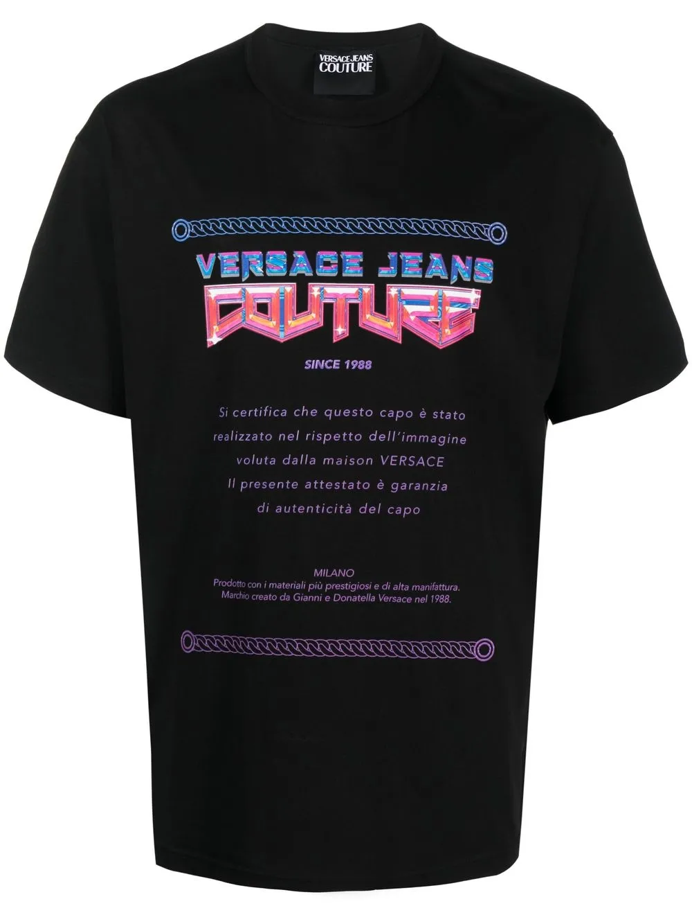 

Versace Jeans Couture playera con logo gráfico - Negro
