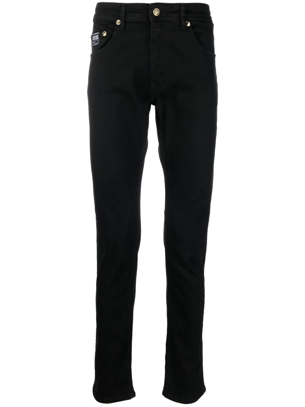 

Versace Jeans Couture jeans con tiro bajo y efecto lavado - Negro