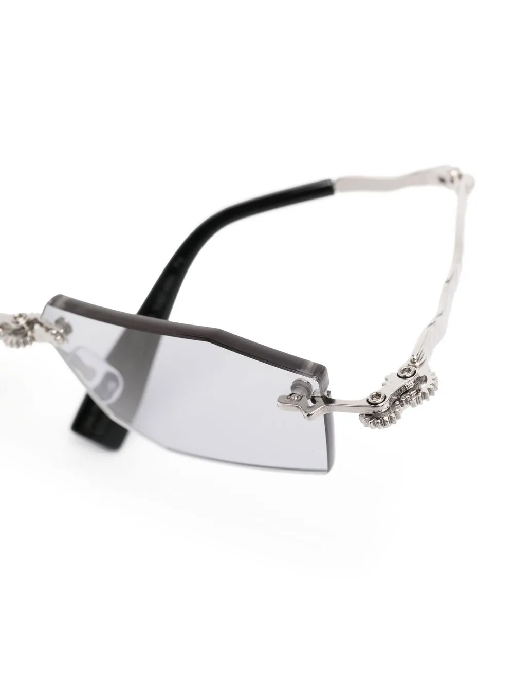  Kuboraum H40 Rectangle-frame Sunglasses - Silver 