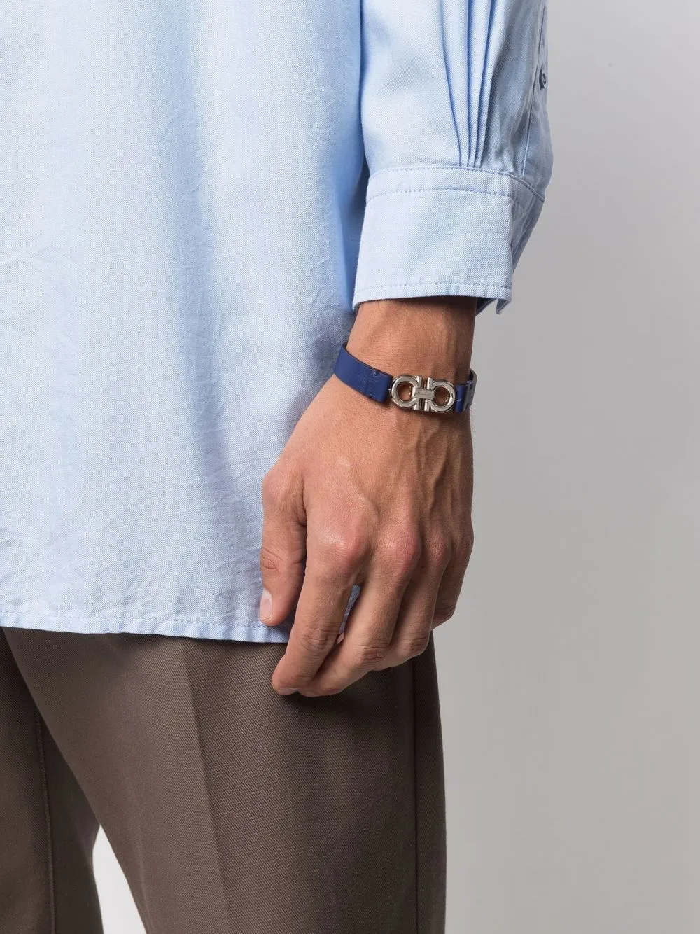 Ferragamo double-Gancini leather bracelet | Image 2