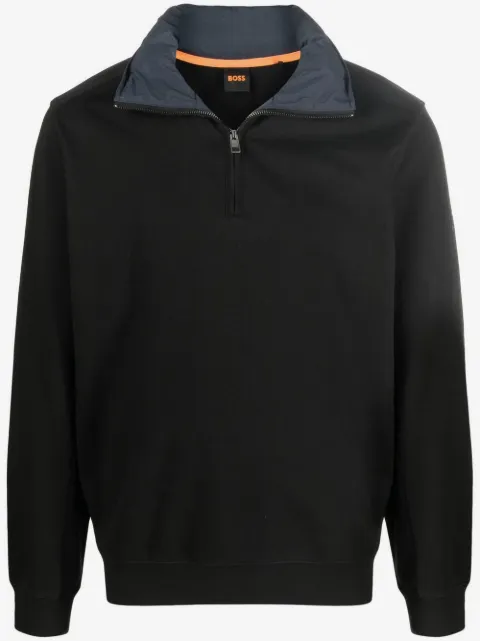 BOSS hoodie con cuello alto