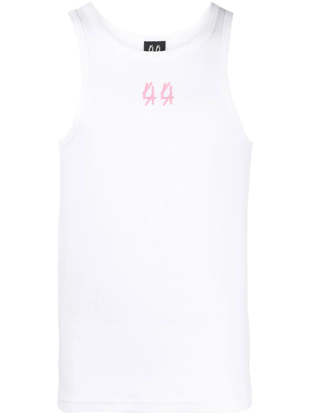 

44 LABEL GROUP embroidered-logo cotton tank top - White