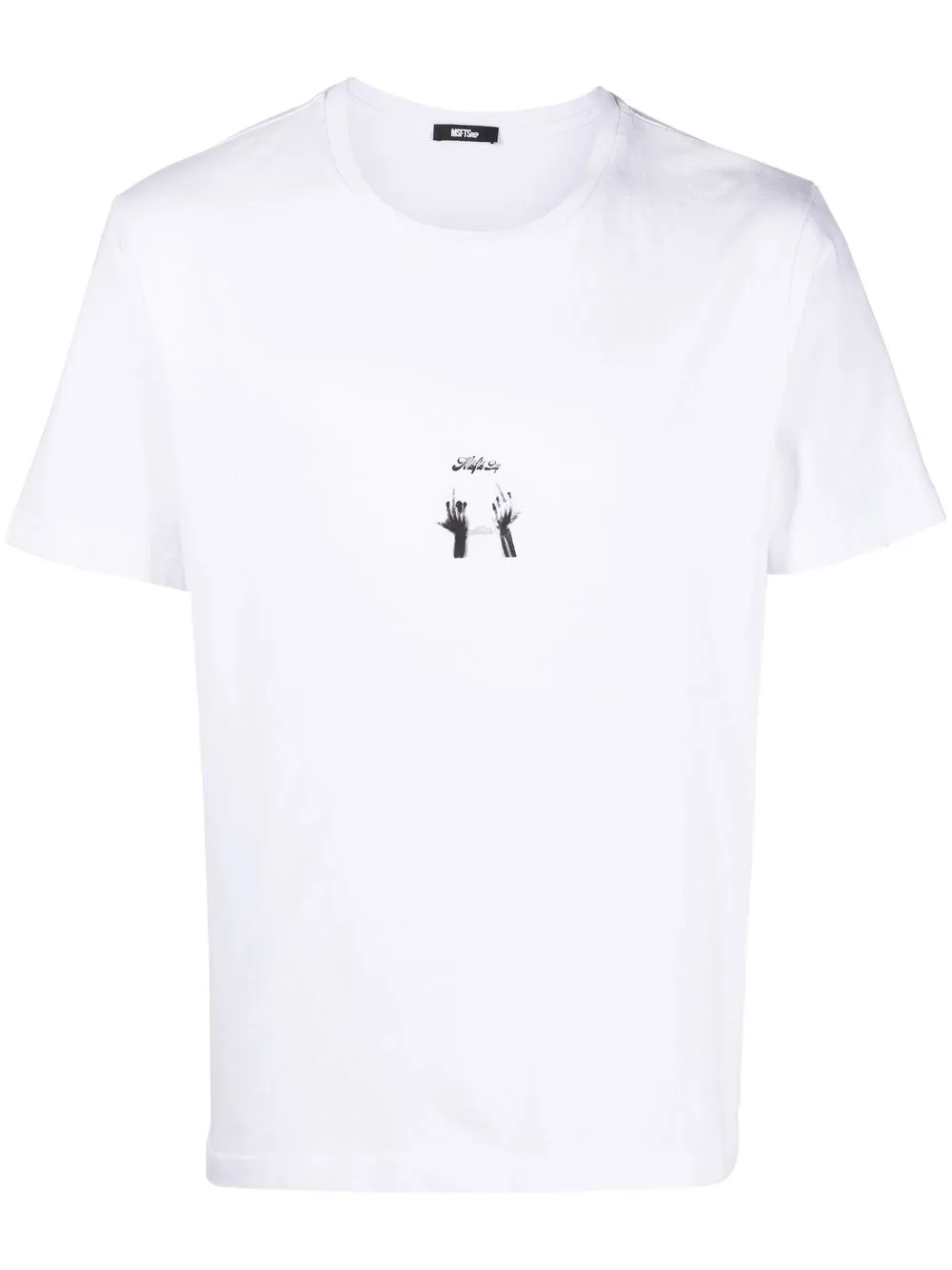 

MSFTSrep playera con dedos estampados - Blanco