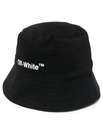 Helvetica logo-print bucket hat | Off 