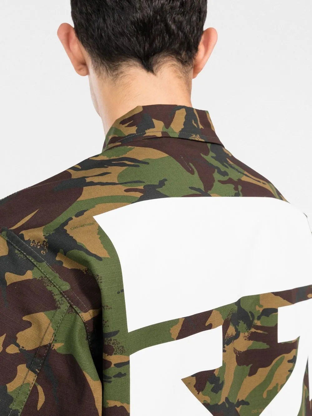 OFF-WHITE オフホワイト CAMOEULAGE M65 ALL OVER WHITE アームワッペン付きカモフラージュバックフィールドジャケット カーキ