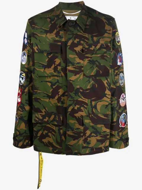 Off-White chamarra militar con estampado militar