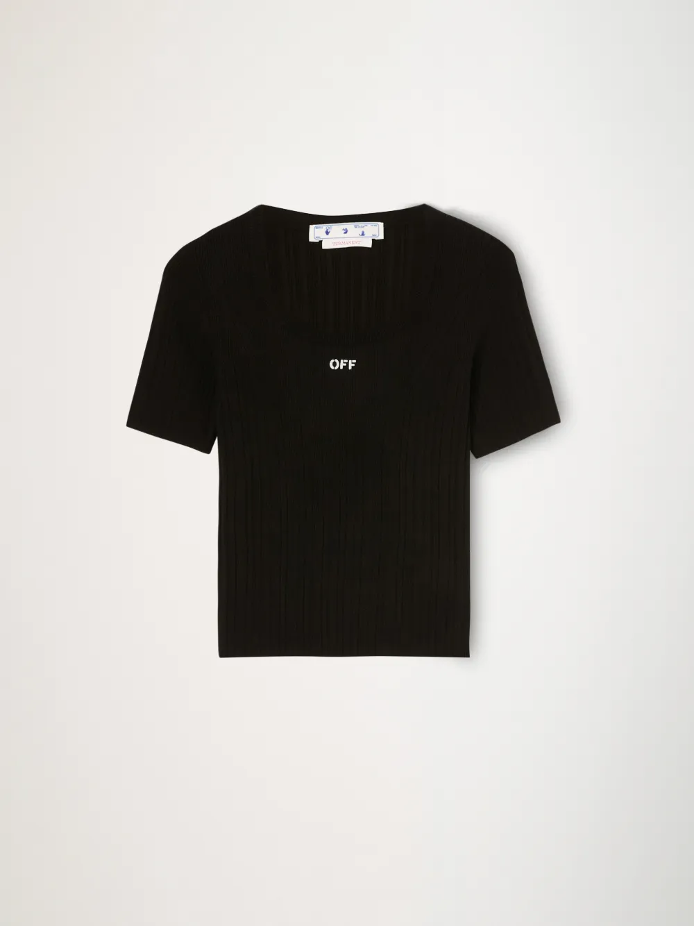 OFF STAMP RIB SCOOP SS TOP