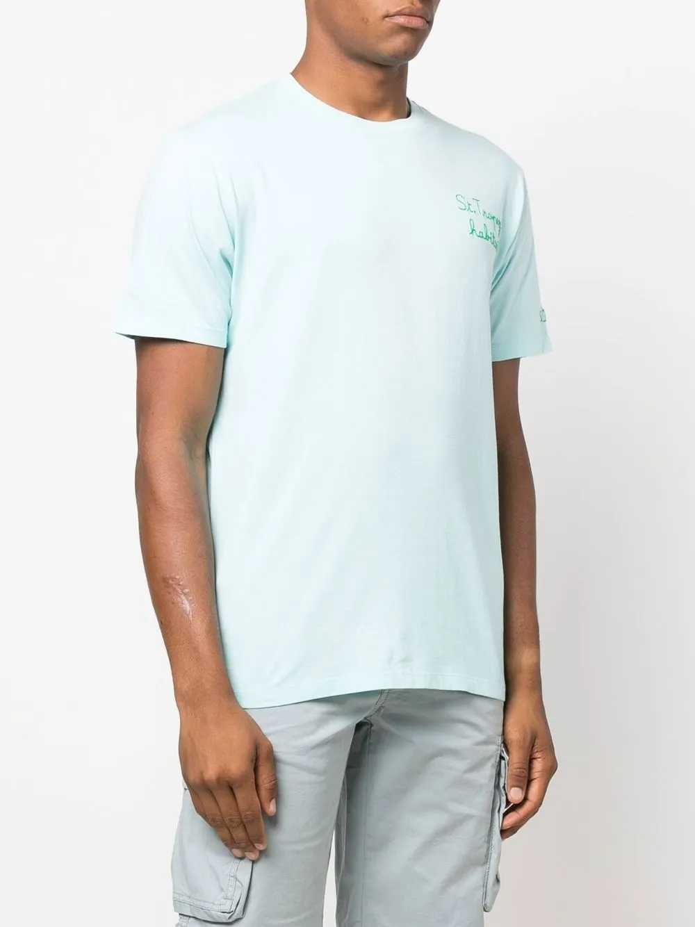 MC2 Saint Barth T-shirt met geborduurd logo Blauw