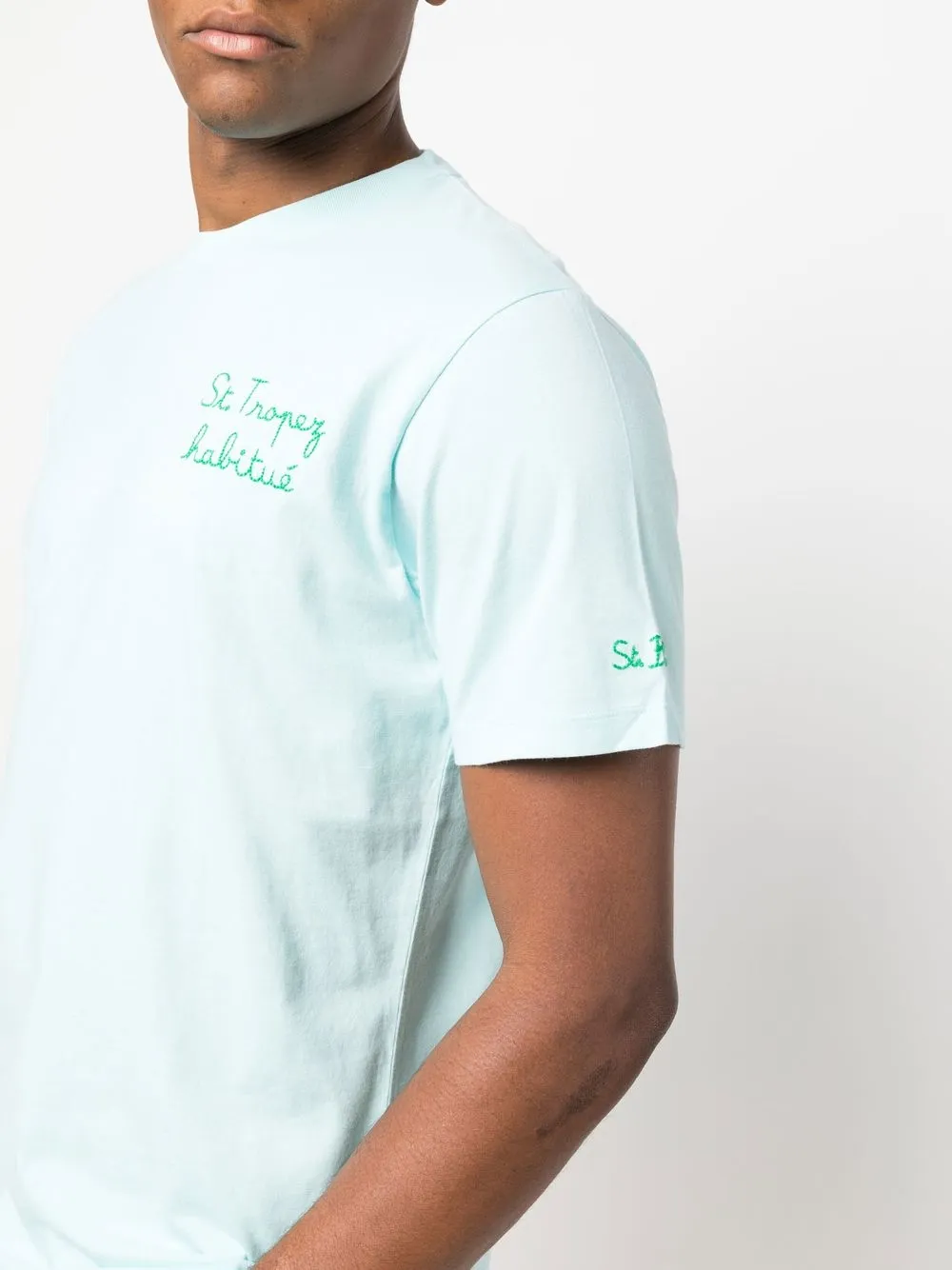 MC2 Saint Barth T-shirt met geborduurd logo Blauw