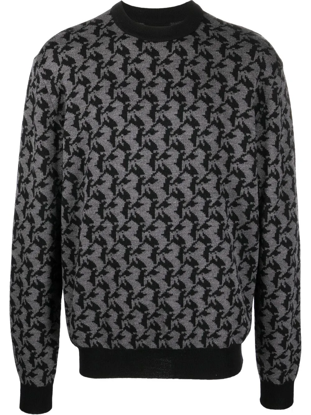 

Ferrari logo jacquard motif jumper - Grey