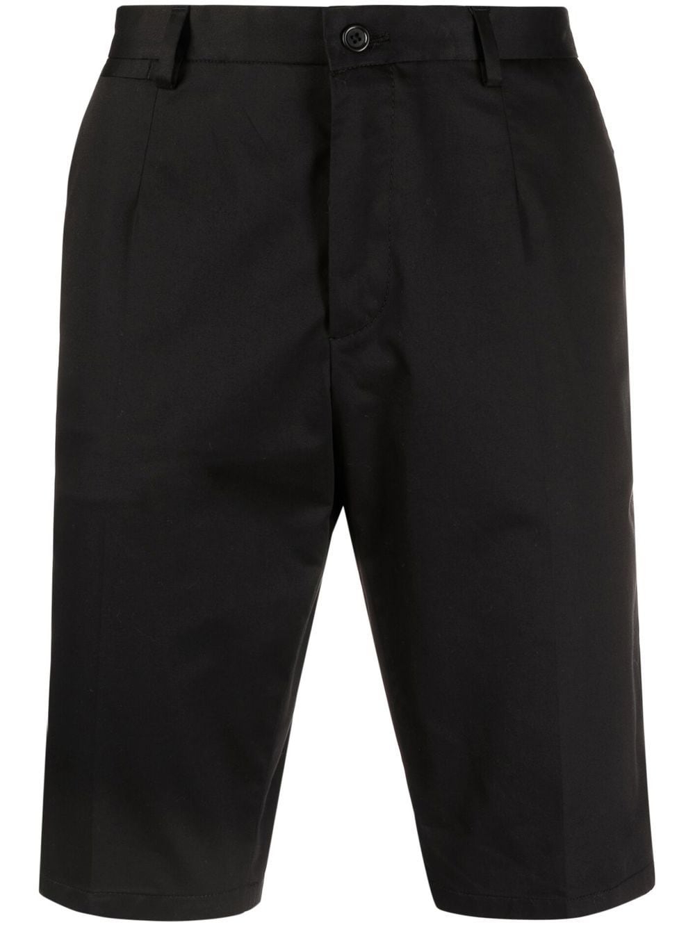 knee-length tailored shorts
