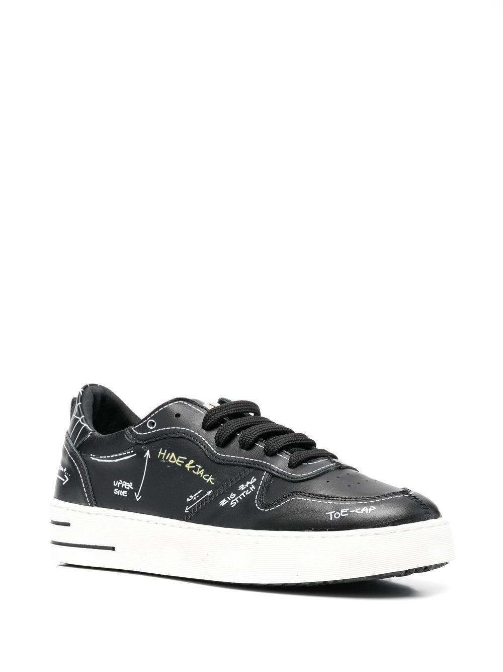 Hide&Jack Sneakers met print - Zwart