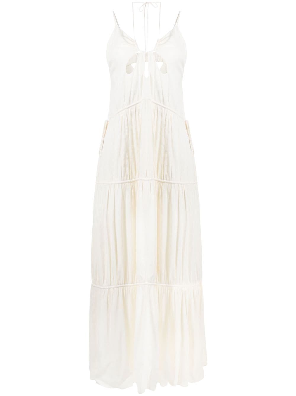 Jonathan Simkhai Lina Tiered Pleated Maxi Dress - Farfetch