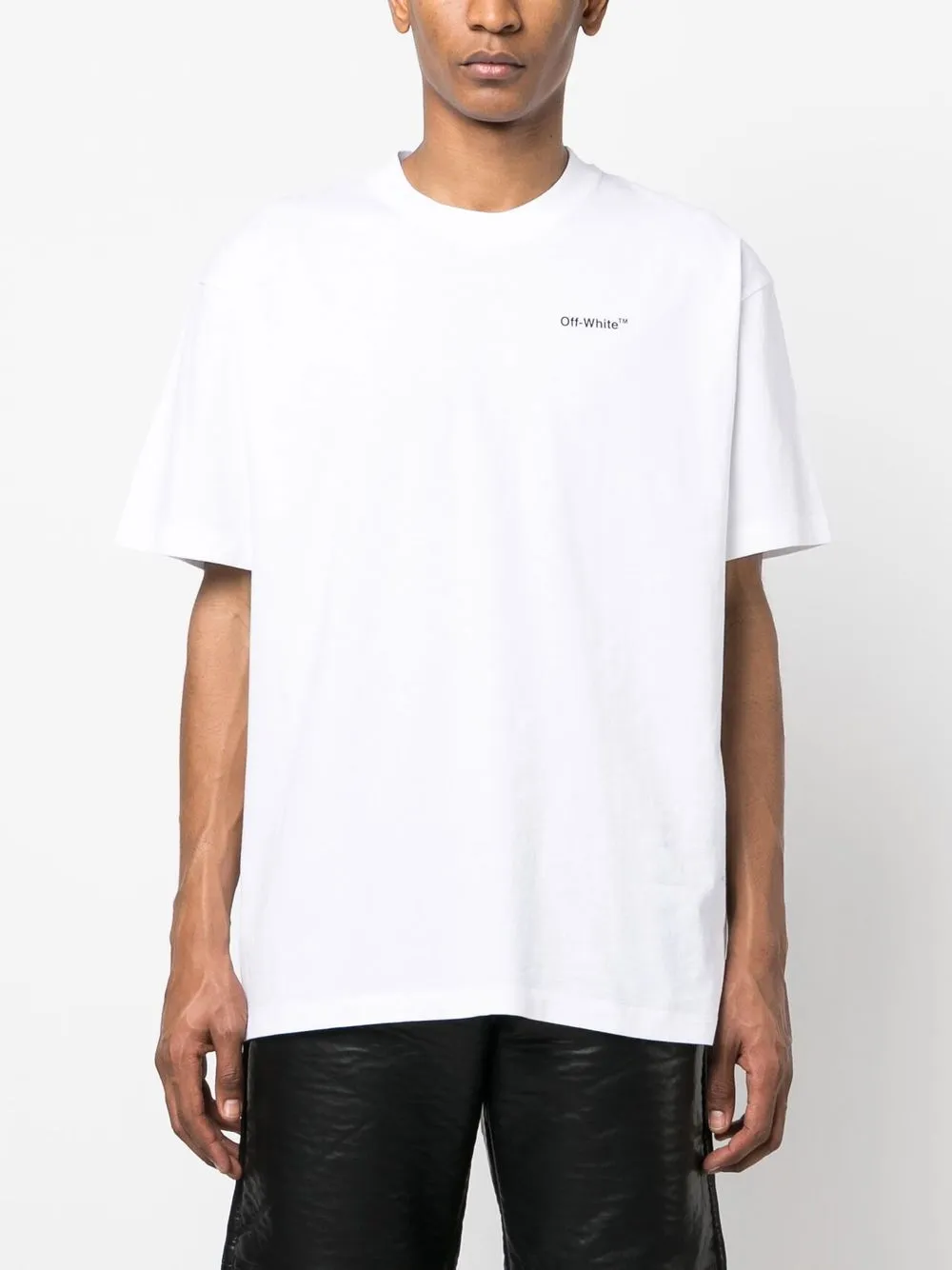  Off White T Shirt Mit Arrows Print   Weiß 