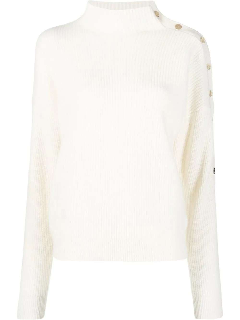 

Maje Mandarine cashmere ribbed-knit jumper - Neutrals