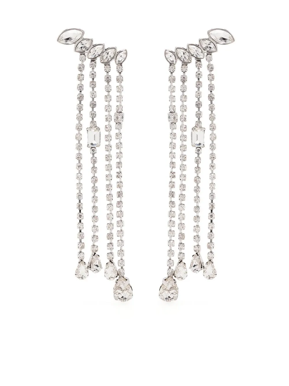 

Maje crystal-embellished drop earrings - Silver