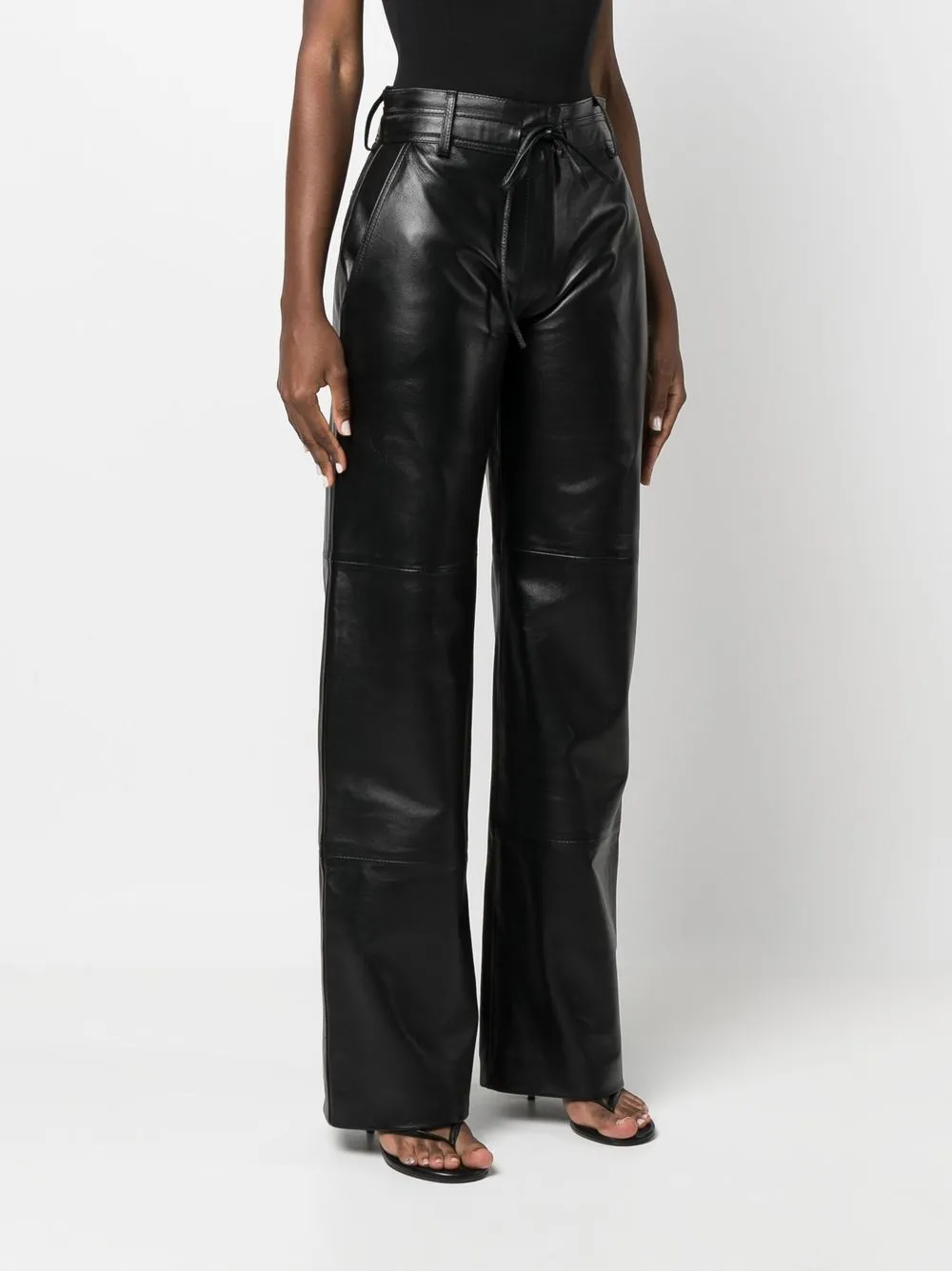 Manokhi Carla high-waisted Leather Pants - Farfetch