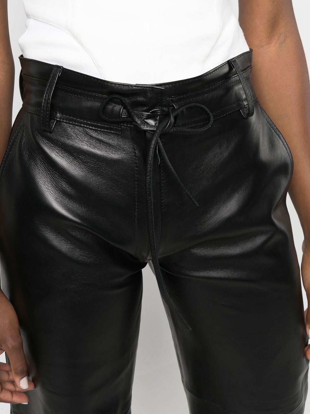 Manokhi Carla high-waisted Leather Pants - Farfetch