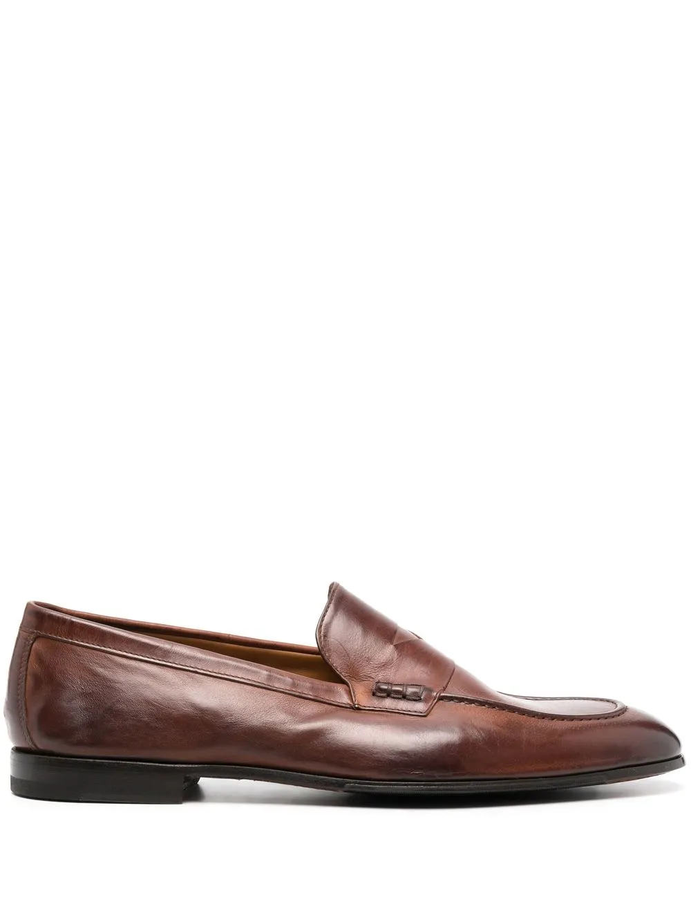 

Doucal's crossover-strap detail loafers - Brown