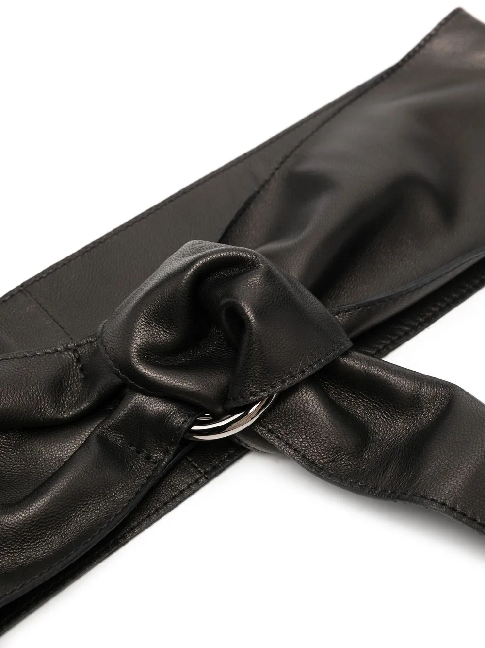 Orciani Riem met leren band - Zwart