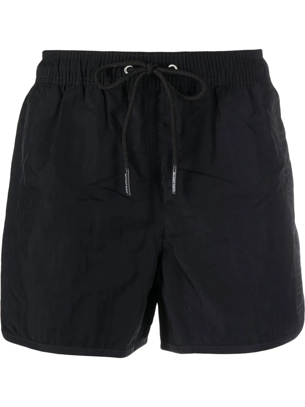 

MC2 Saint Barth shorts de playa con parche del logo - Negro