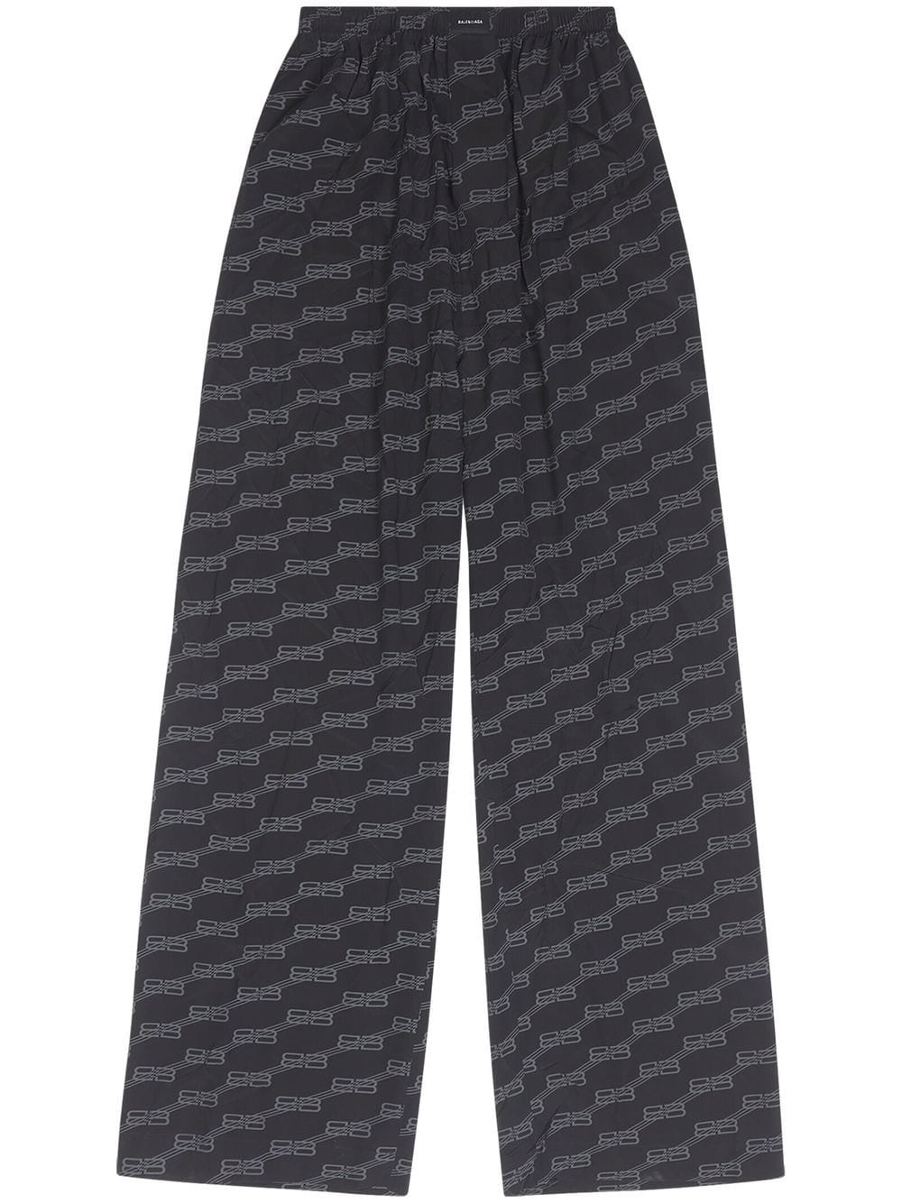 Balenciaga Bb Monogram Pyjama Trousers In Charcoal